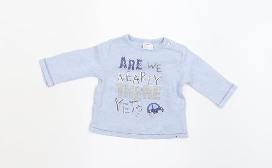 F&F Baby Blue   Basic Polo Size 0-3 Months