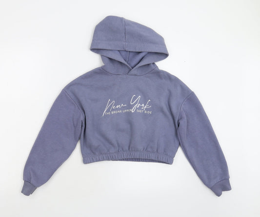 New Look Girls Blue   Pullover Hoodie Size 10-11 Years