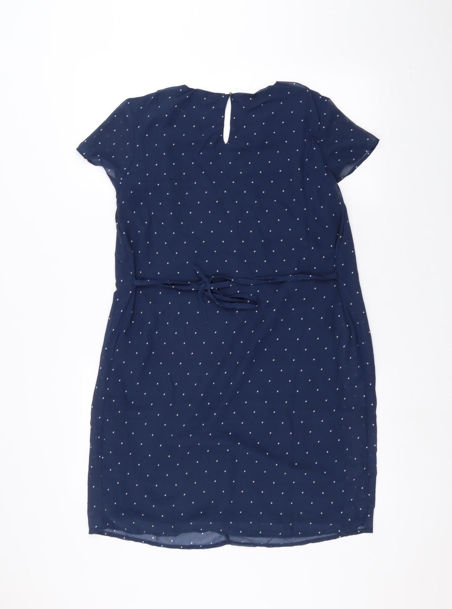 Calliope Womens Blue Polka Dot  Basic T-Shirt Size M