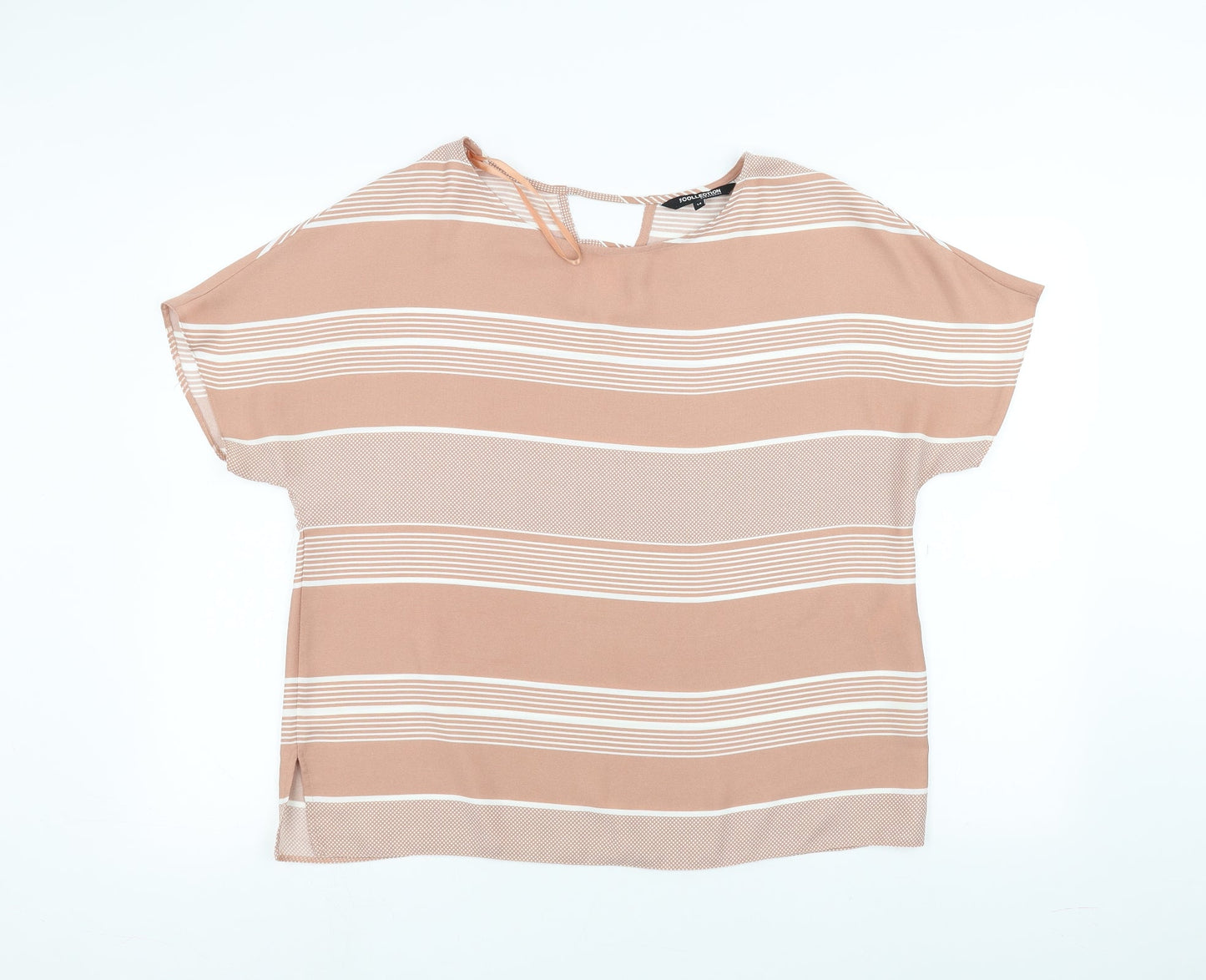 debinhams Womens Pink Striped  Basic T-Shirt Size 14