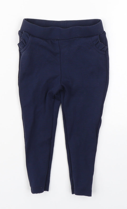 St Bernar Girls Blue    Leggings Size 9-12 Months