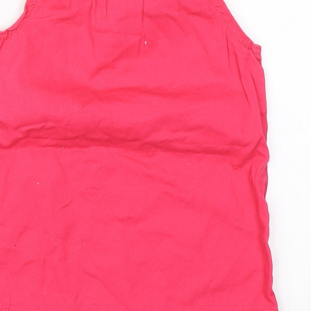 F&F Girls Pink  Denim Shift  Size 9-12 Months