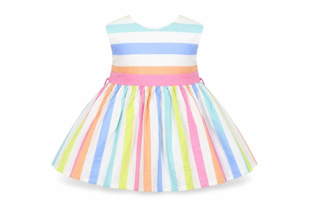 Preworn Girls Multicoloured Striped  Tutu Dress  Size 6-9 Months