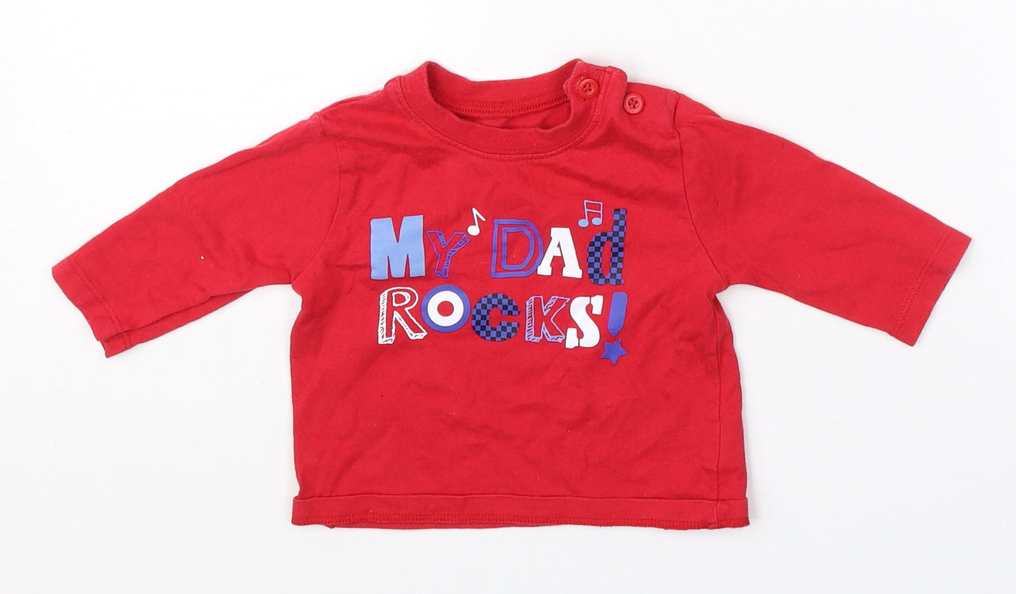 H&M Baby Red   Basic T-Shirt Size 0-3 Months