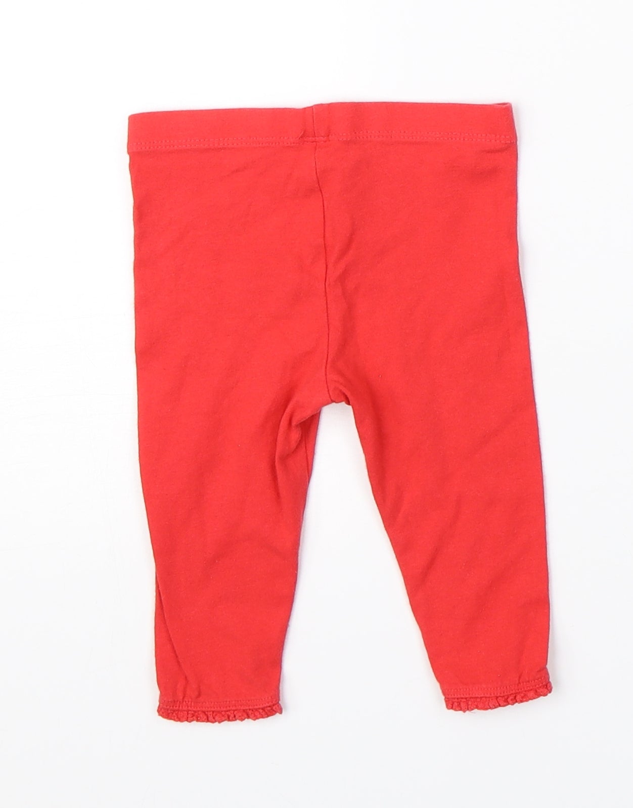 Preworn Girls Red    Leggings Size 6-9 Months