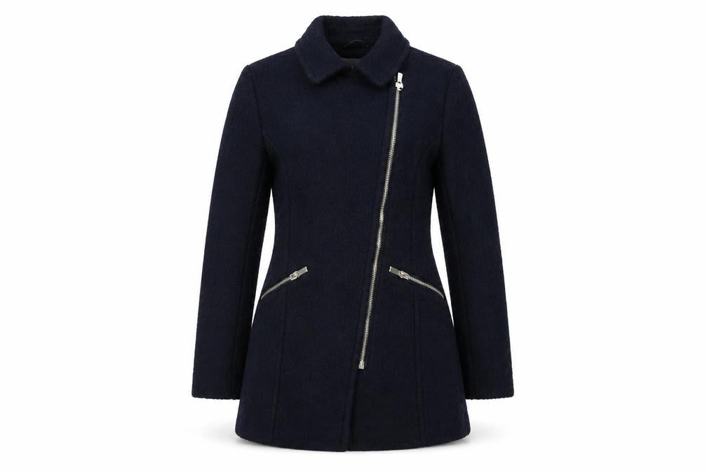H&M Womens Black   Overcoat Jacket Size L