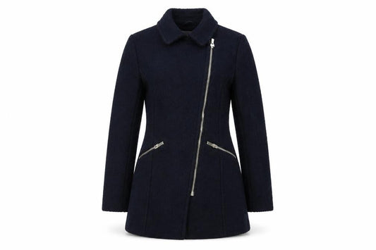 H&M Womens Black   Overcoat Jacket Size L