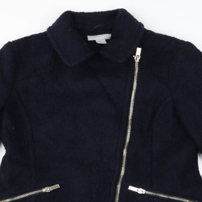 H&M Womens Black   Overcoat Jacket Size L