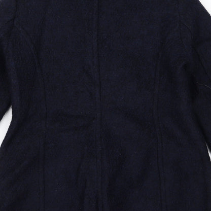 H&M Womens Black   Overcoat Jacket Size L