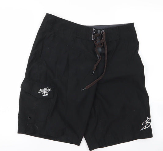 Preworn Womens Black  Ramie Bermuda Shorts Size M