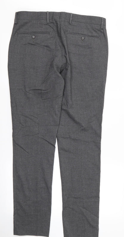 Back view of ASOS women’s grey trousers, size UK 32, 32-inch leg