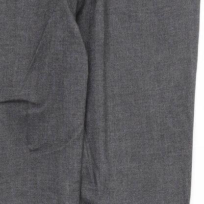 Brand and care label for ASOS women’s grey trousers, size UK 32, 32-inch leg