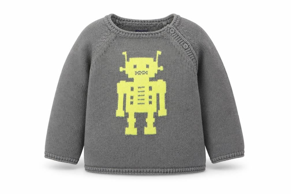 Gap Baby Grey   Pullover Jumper Size 6-9 Months  - robot