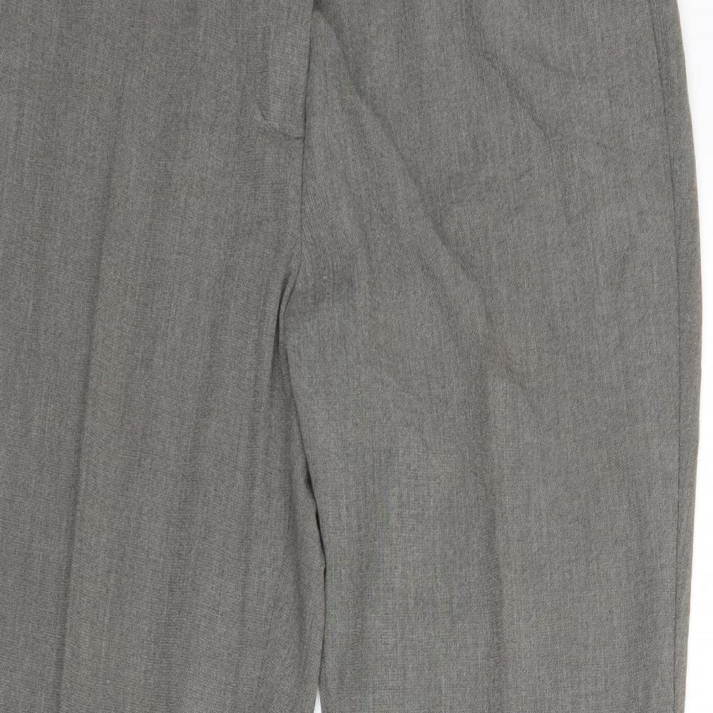 M&S Womens Grey   Dress Pants Trousers Size 14 L26 in