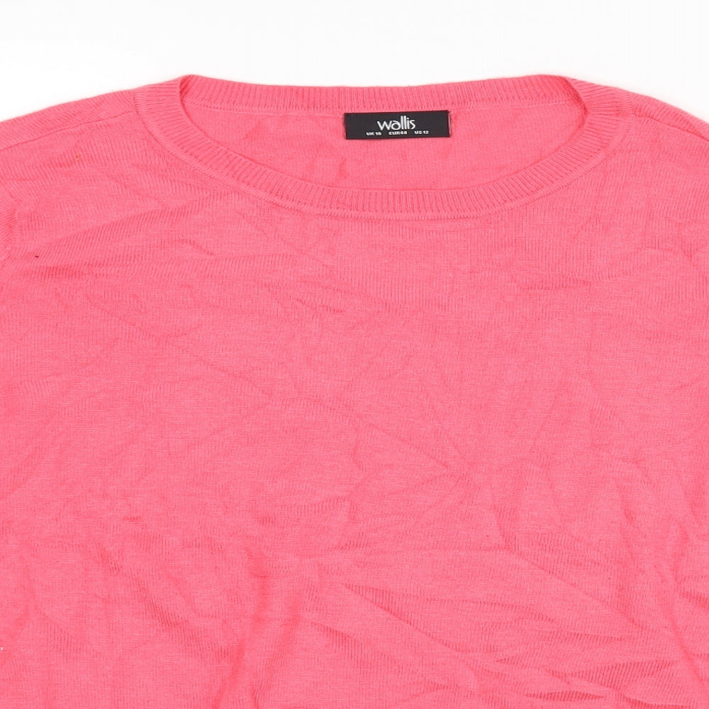Wallis Womens Pink   Pullover Jumper Size 16