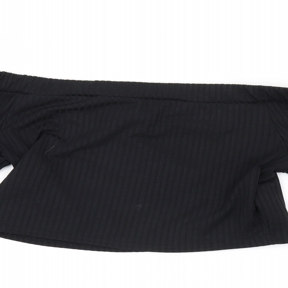 Missguided Womens Black   Pullover Jumper Size 8  - crop top