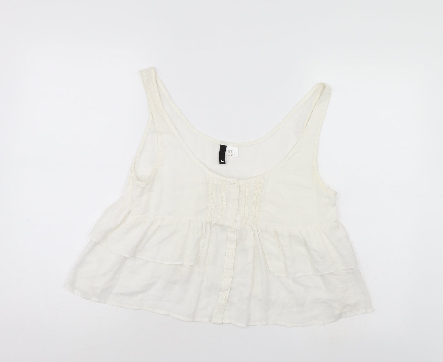 Divided Womens White   Basic Blouse Size 12