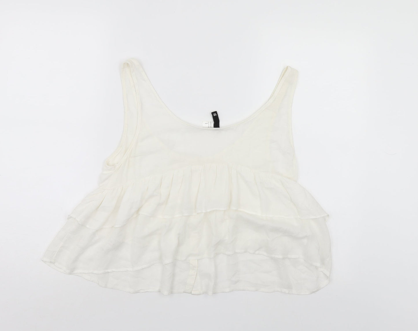 Divided Womens White   Basic Blouse Size 12