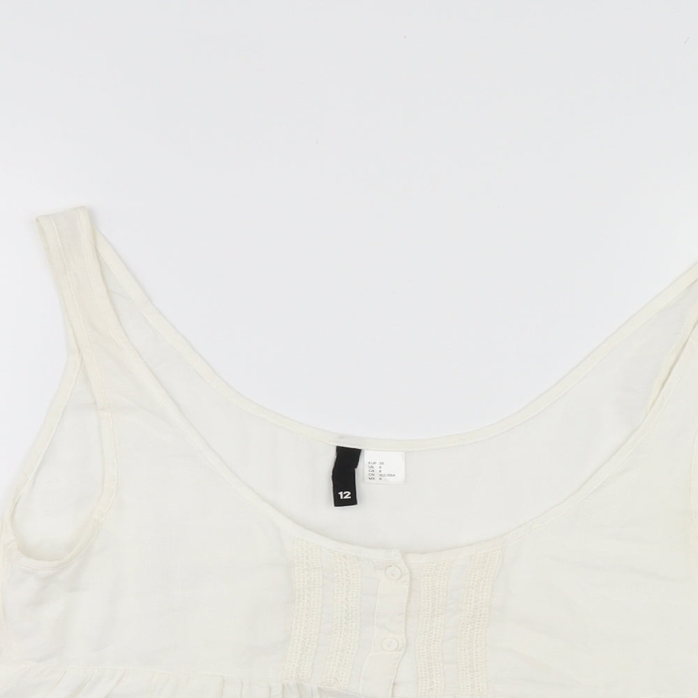 Divided Womens White   Basic Blouse Size 12