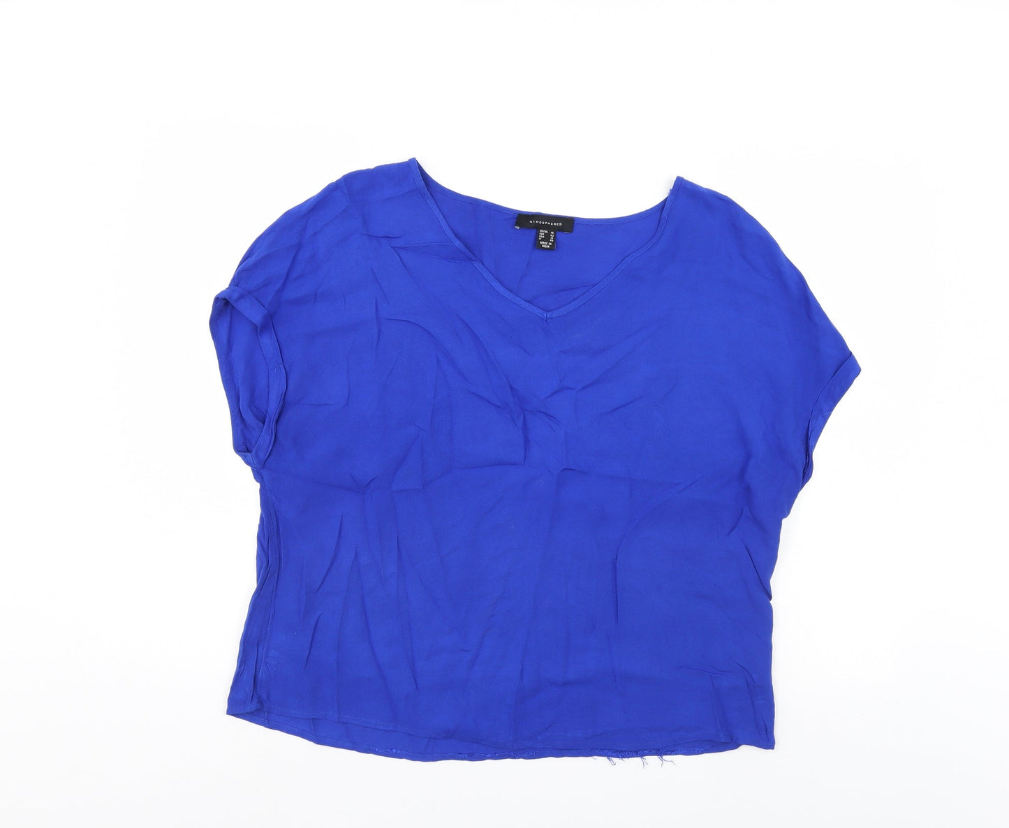 AtmosphereBLUE Womens Blue   Basic Blouse Size 14