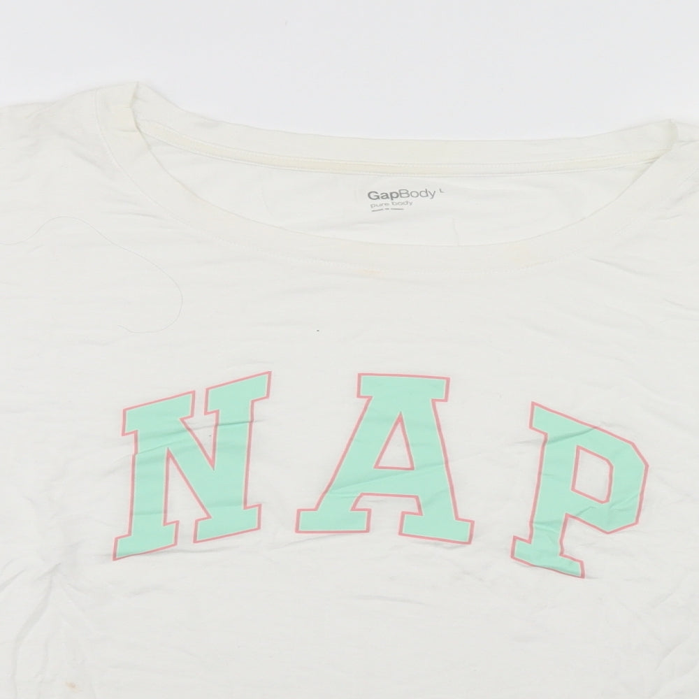 GA Womens White    Polo Size L