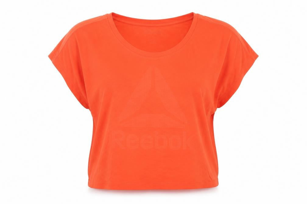 Reebok Womens Orange   Basic T-Shirt Size 10