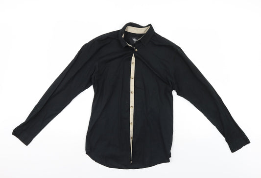 Cedar Wood State Mens Black    Button-Up Size S