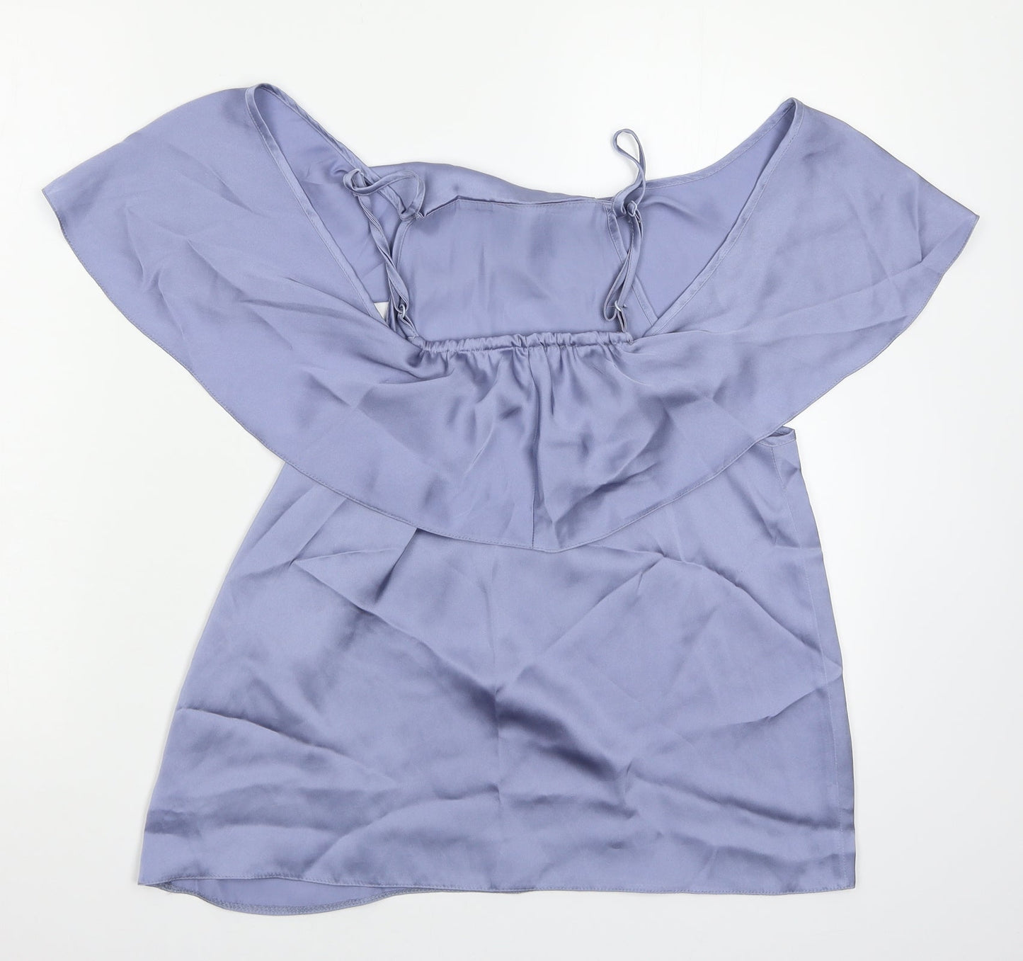 New Look Womens Silver  Satin Basic Tank Size 10