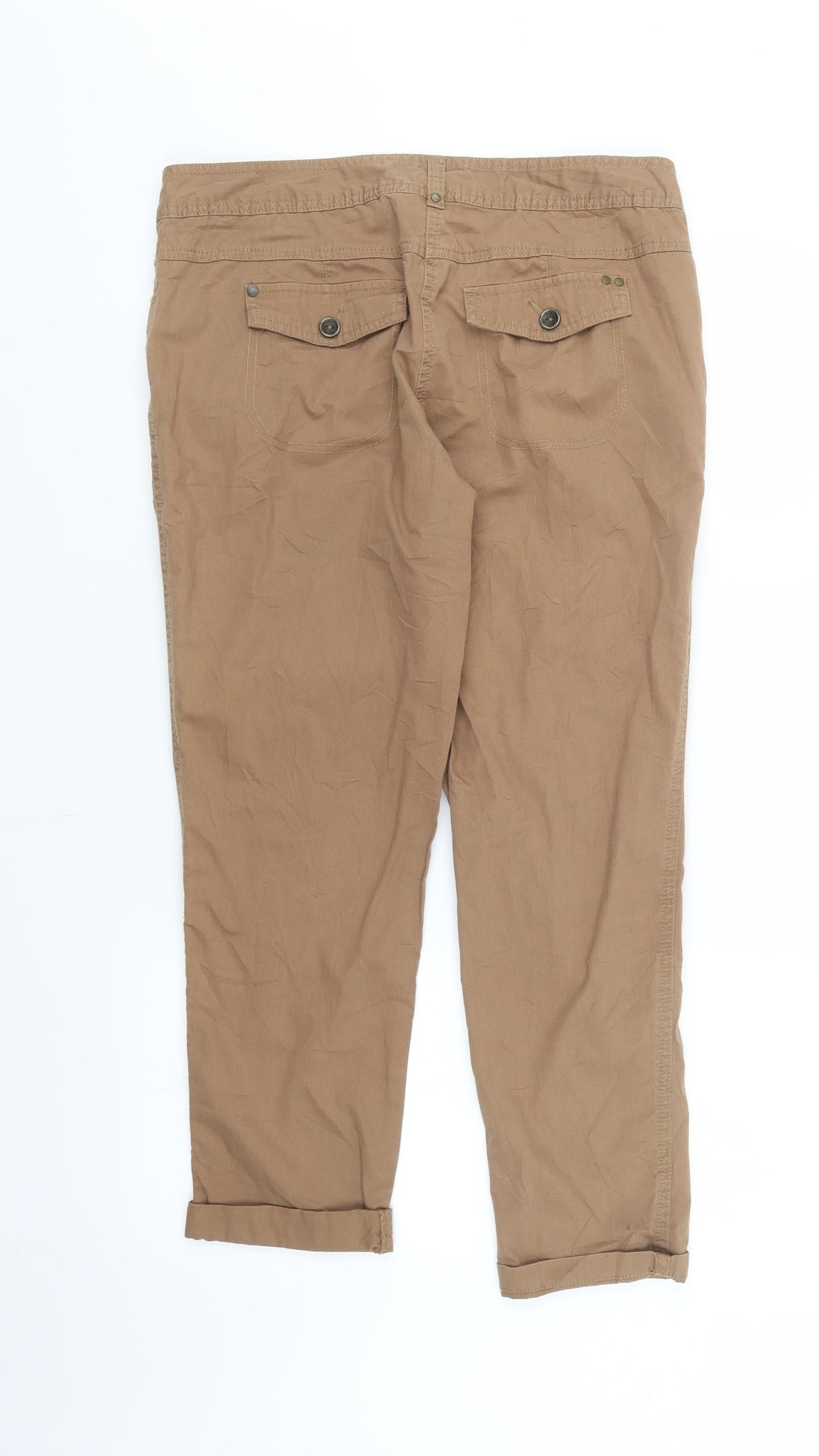 BHS Womens Brown   Trousers  Size 12 L26 in