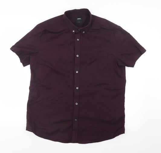 Burton Mens Purple    Button-Up Size L