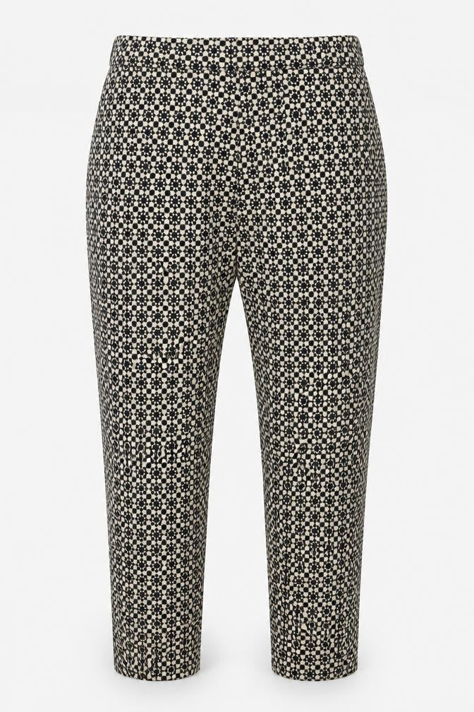 H&M Womens Beige Geometric  Trousers  Size 8 L25 in
