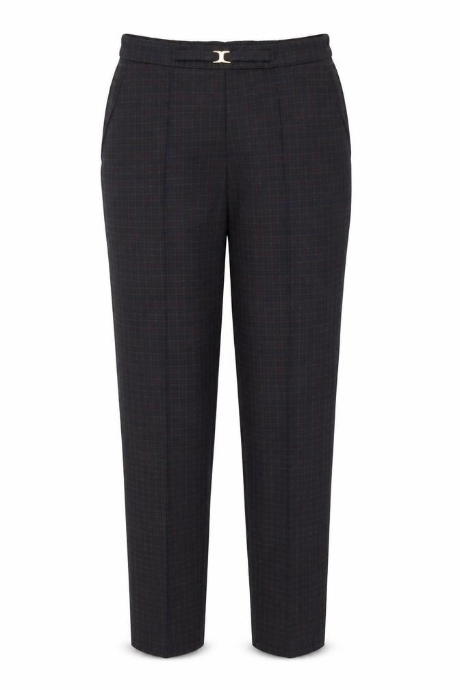 Marks & Spencer Womens Blue Check  Trousers  Size 10 L28.5 in