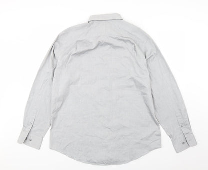 Merona Mens Grey    Button-Up Size L