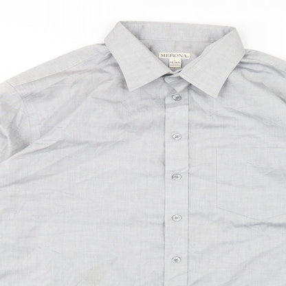Merona Mens Grey    Button-Up Size L