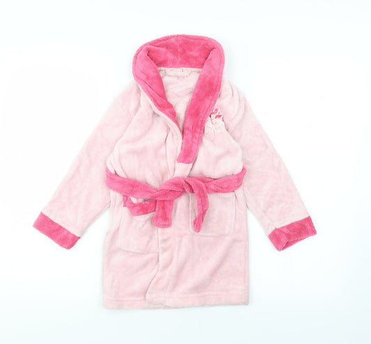 PUREKIDS Girls Pink  Fleece Top Robe Size 3-4 Years
