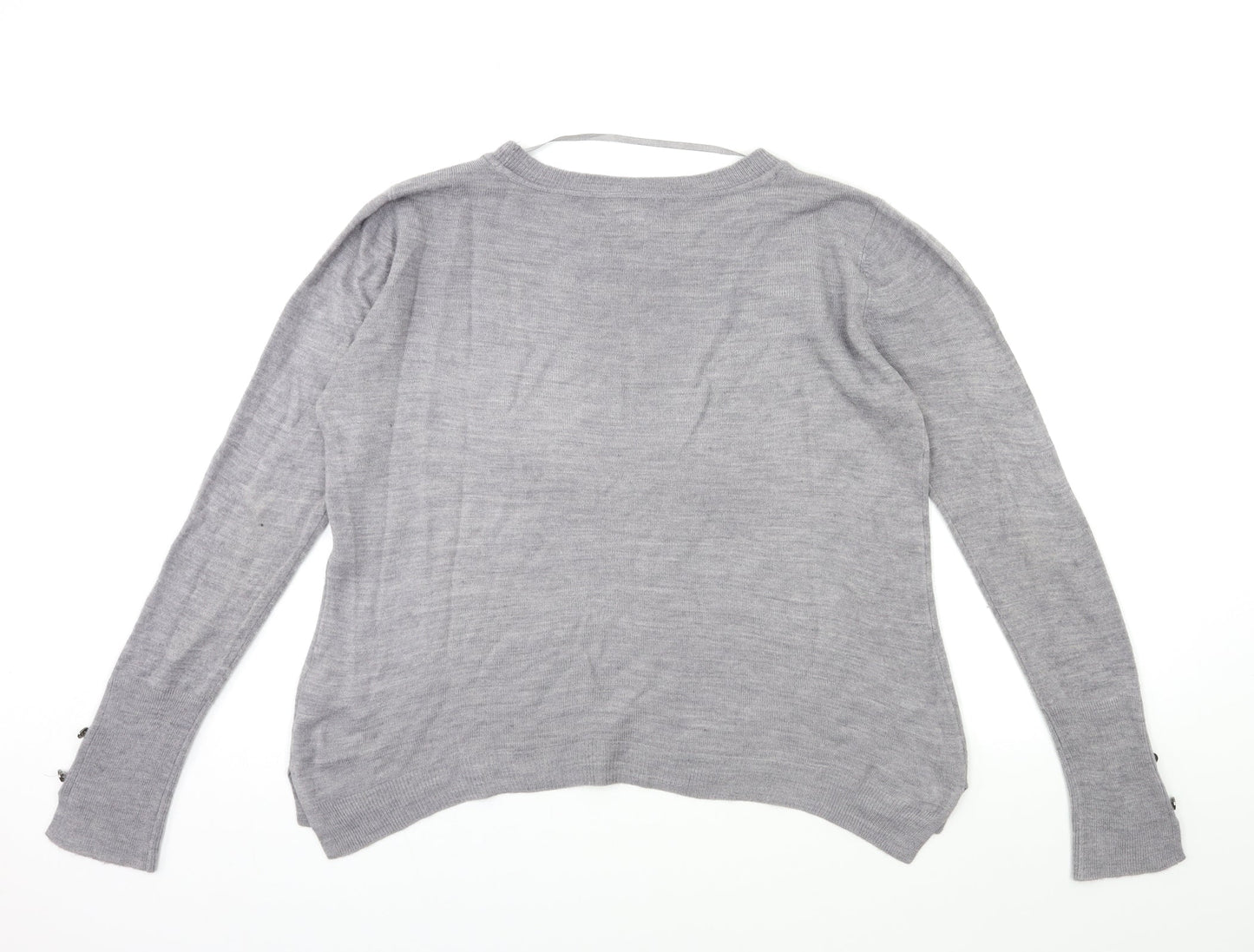 Primark Womens Grey  Knit Pullover Jumper Size 12