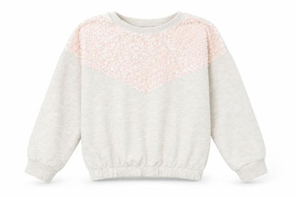 Tu Girls Grey   Pullover Sweatshirt Size 8 Years