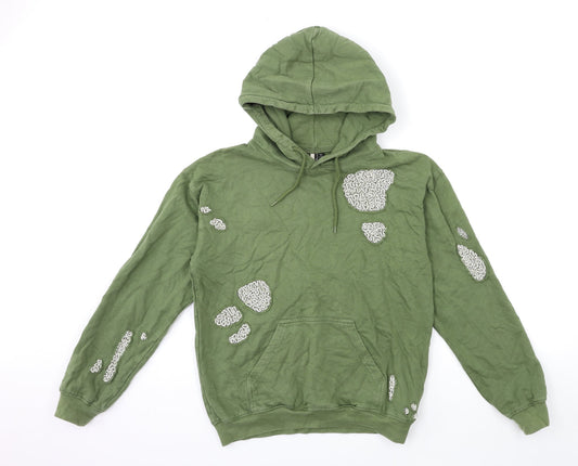 Topshop Womens Green   Pullover Hoodie Size 8