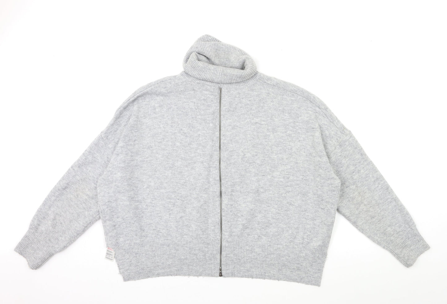 Topshop Womens Grey  Knit Pullover Jumper Size 14