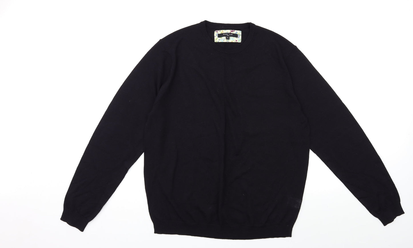 Mark Law Womens Black  Knit Pullover Jumper Size XL