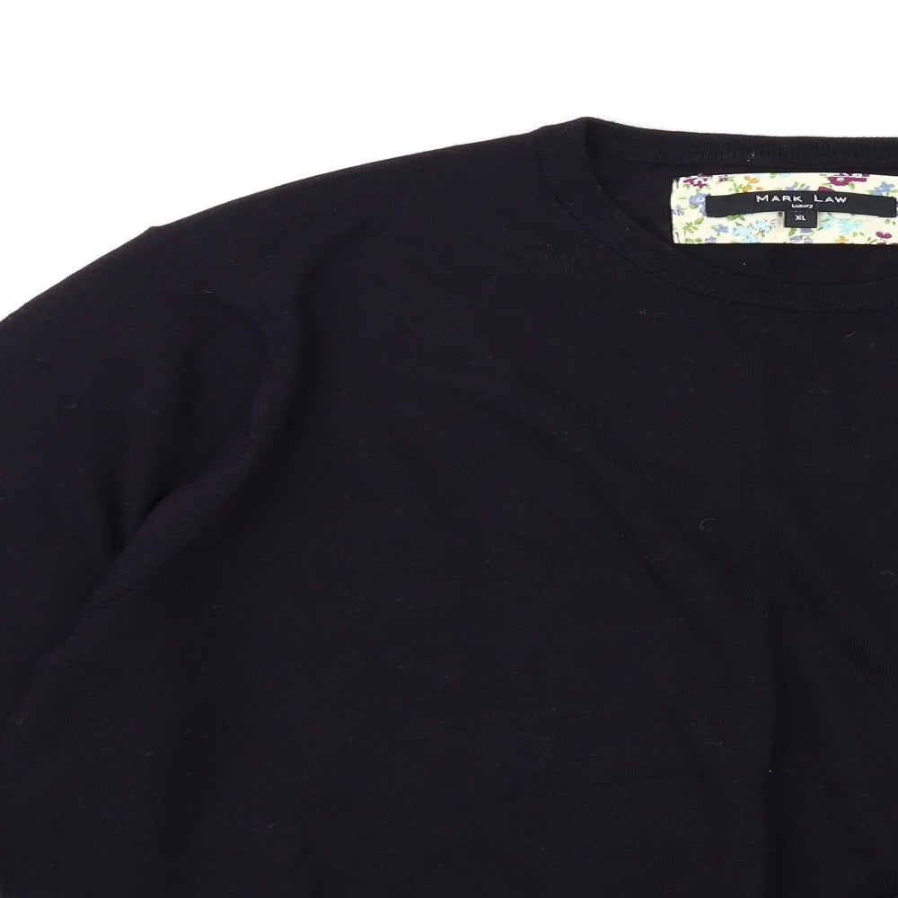 Mark Law Womens Black  Knit Pullover Jumper Size XL
