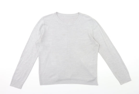 Marks and Spencer Womens Grey  Knit Pullover Jumper Size 16
