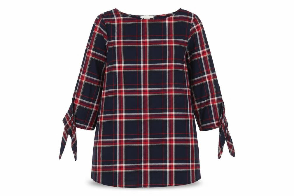 H&M Womens Blue Plaid  A-Line  Size 10