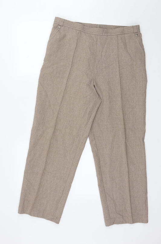Marks and Spencer Womens Brown   Trousers  Size 10 L26 in