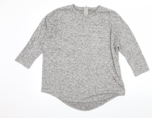Primark Womens Grey  Knit Pullover Jumper Size S