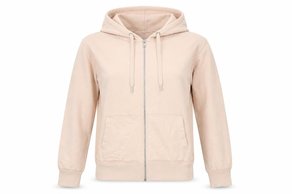H&M Womens Orange  Jersey Full Zip Hoodie Size S