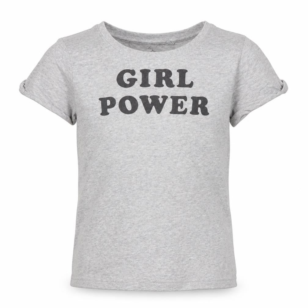 Next Girls Grey Geometric Jersey Basic T-Shirt Size 8 Years  - Girl Power