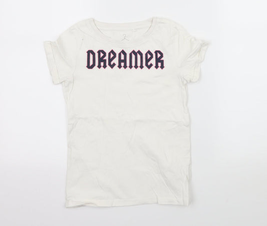 NEXT Girls White  Jersey Basic T-Shirt Size 8 Years  - Dreamer