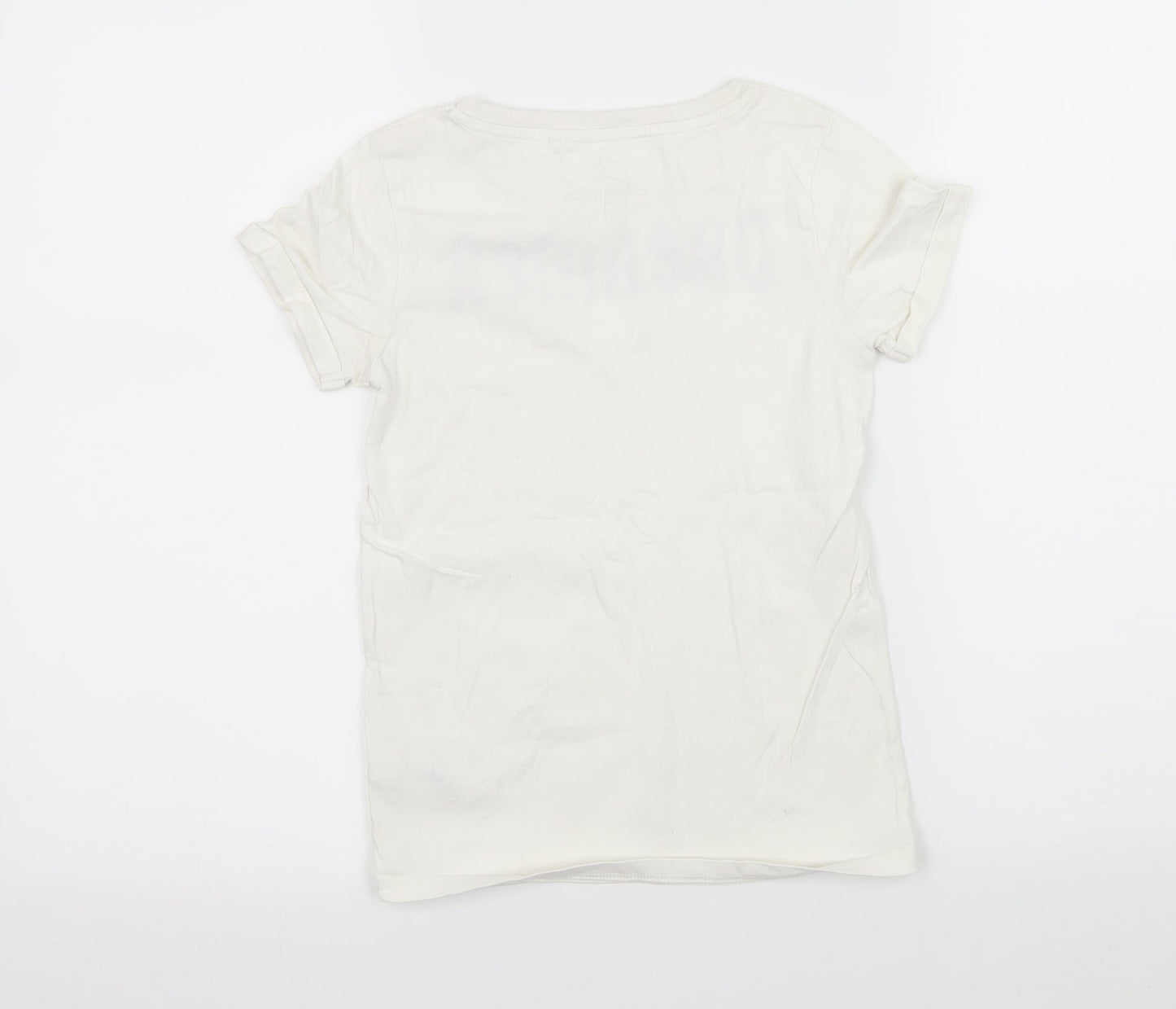 NEXT Girls White  Jersey Basic T-Shirt Size 8 Years  - Dreamer