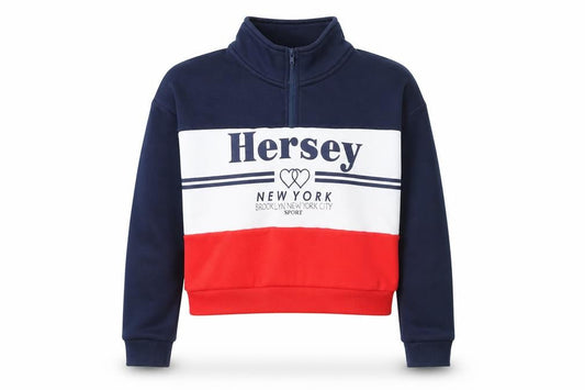 Hersey Girls Blue  Jersey Pullover Sweatshirt Size 13-14 Years  - Hersey